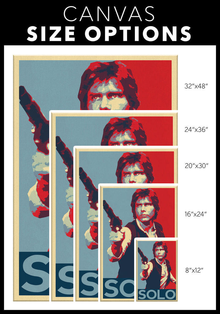 Han Solo Pop Art Illustration - Star Wars Home Decor in Poster Print or Canvas Art