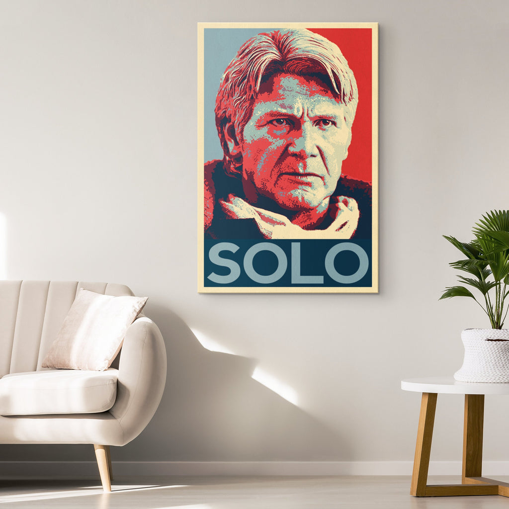 Han Solo Pop Art Illustration - Star Wars Home Decor in Poster Print or Canvas Art