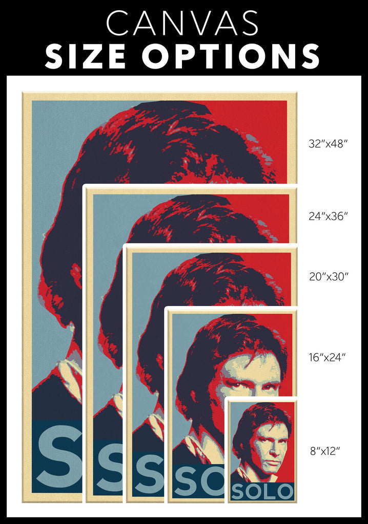 Han Solo Pop Art Illustration - Star Wars Home Decor in Poster Print or Canvas Art