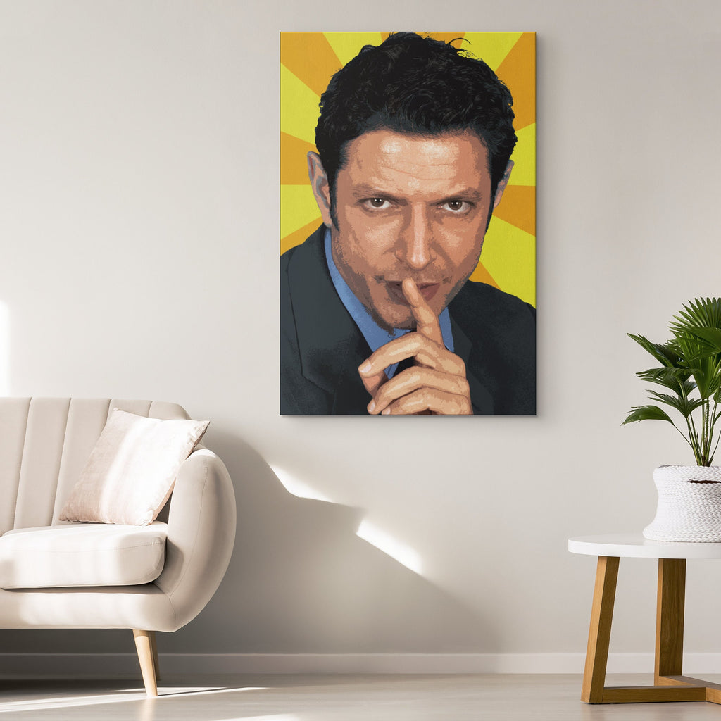 Jeff Goldblum Pop Art Illustration - Celebrity Home Decor in Poster Print or Canvas Art