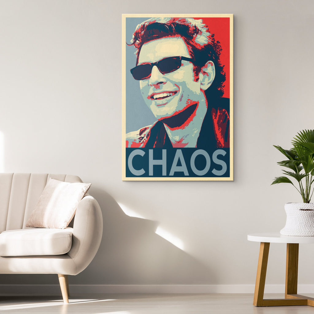 Jeff Goldblum 'Chaos' Pop Art Illustration - Jurassic Park Home Decor in Poster Print or Canvas Art