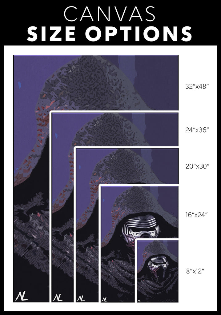 Kylo Ren Pop Art Illustration - Star Wars Home Decor in Poster Print or Canvas Art