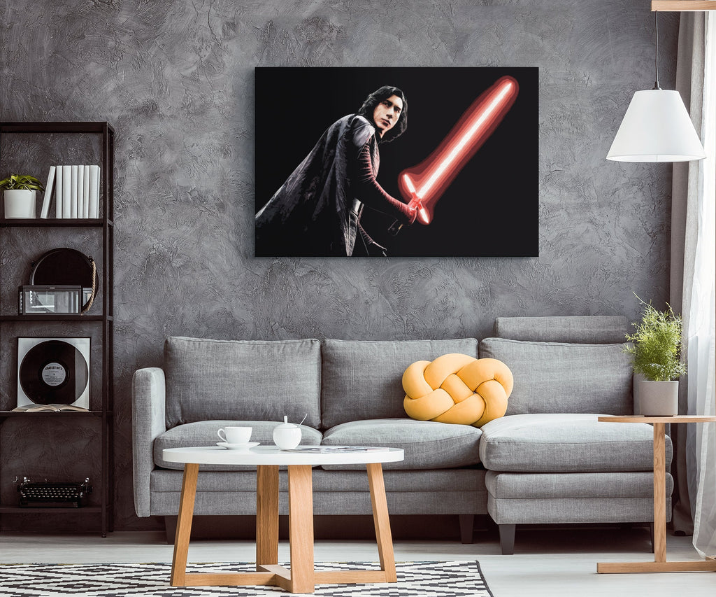 Kylo Ren Pop Art Illustration - Star Wars Home Decor in Poster Print or Canvas Art