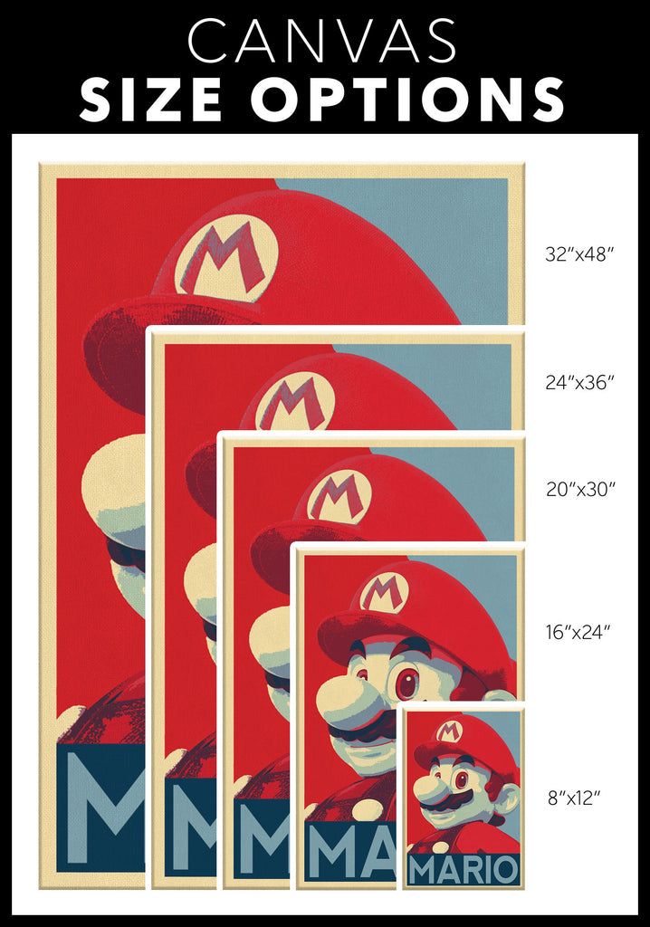 Mario Pop Art Illustration - Video Game Home Decor in Poster Print or Canvas Art