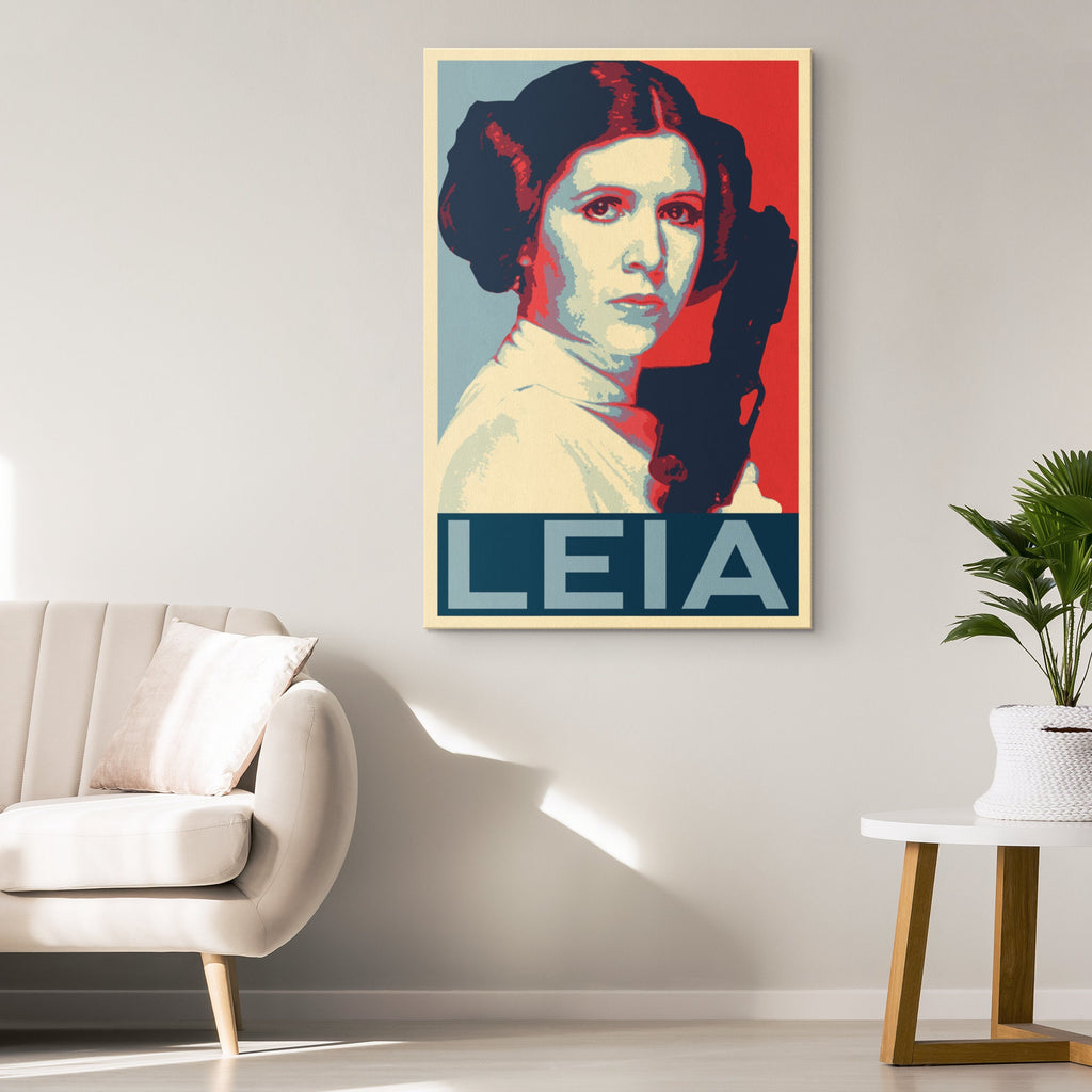 Princess Leia Pop Art Illustration - Star Wars Home Decor in Poster Print or Canvas Art