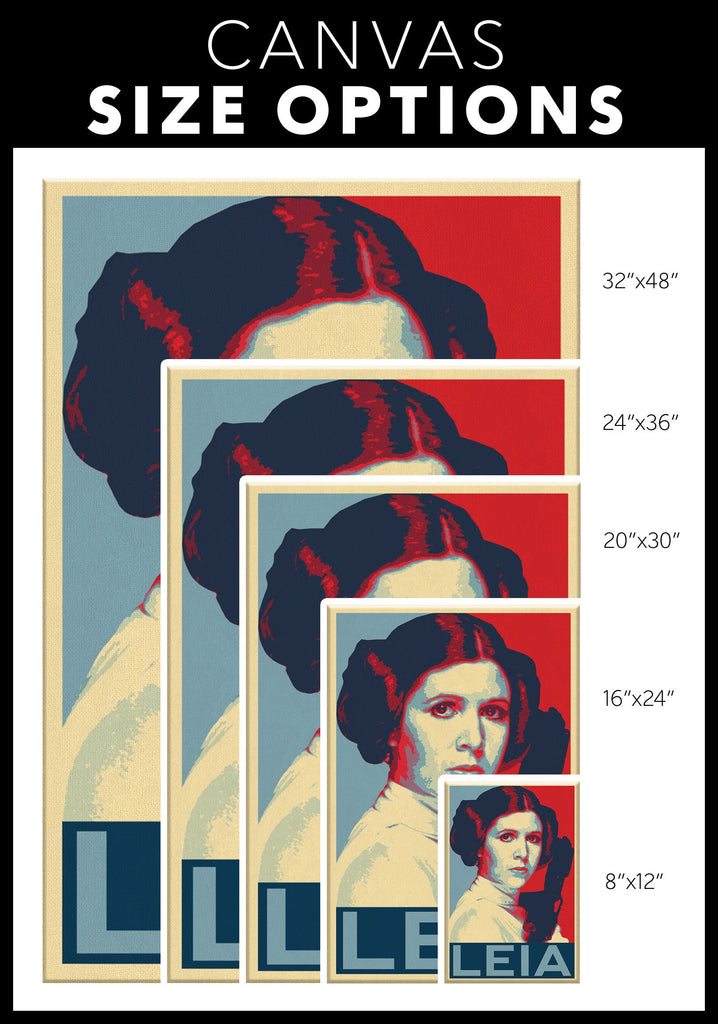 Princess Leia Pop Art Illustration - Star Wars Home Decor in Poster Print or Canvas Art