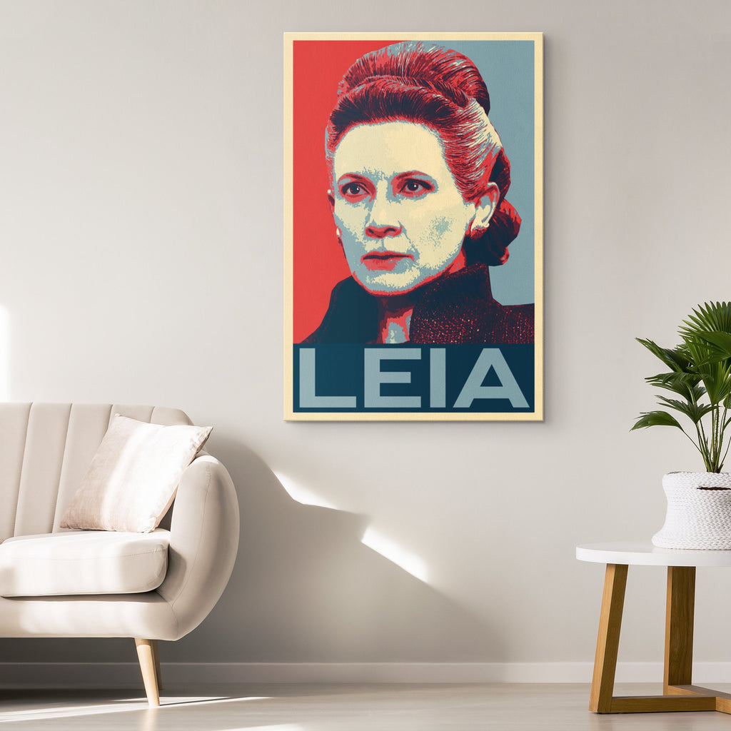 Princess Leia Pop Art Illustration - Star Wars Home Decor in Poster Print or Canvas Art