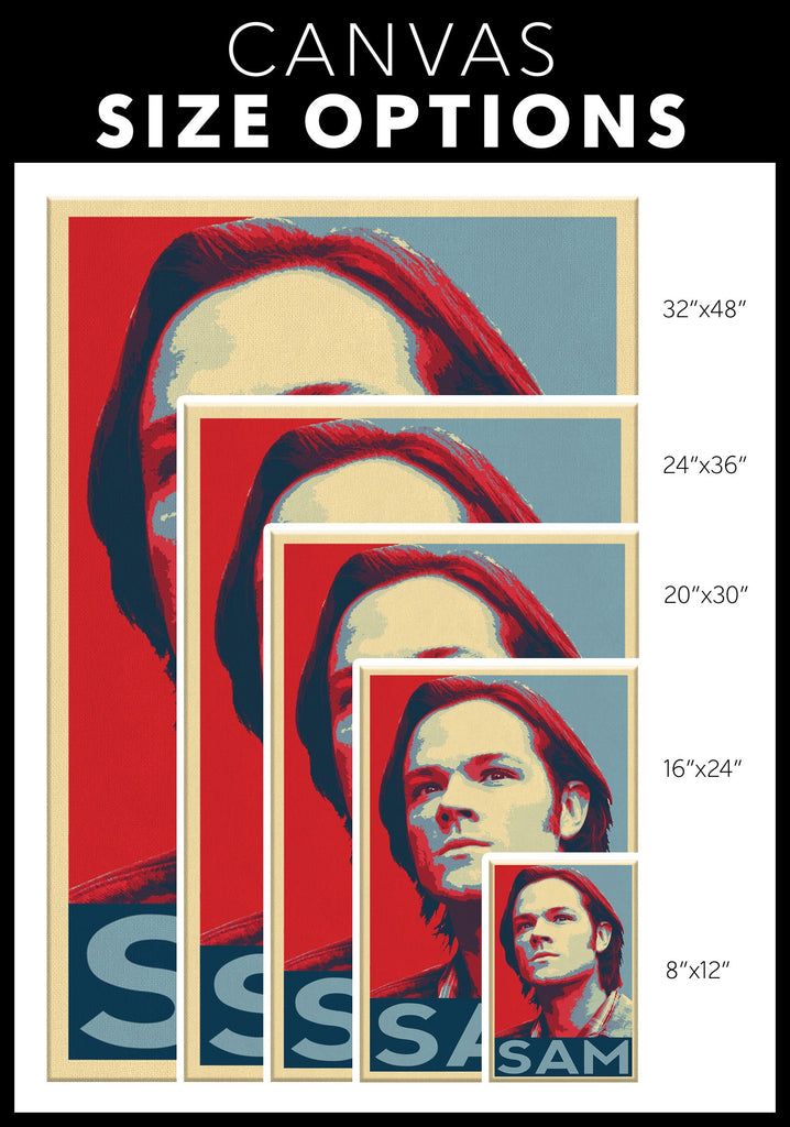 Sam Winchester Pop Art Illustration - Supernatural Television Home Decor in Poster Print or Canvas Art