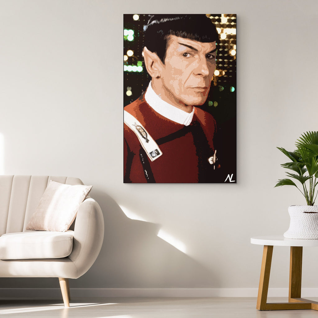 Spock Pop Art Illustration - Star Trek Home Decor in Poster Print or Canvas Art