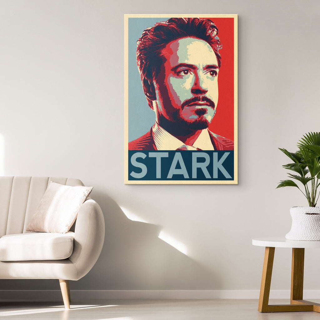 Tony Stark Pop Art Illustration - Marvel Superhero Home Decor in Poster Print or Canvas Art