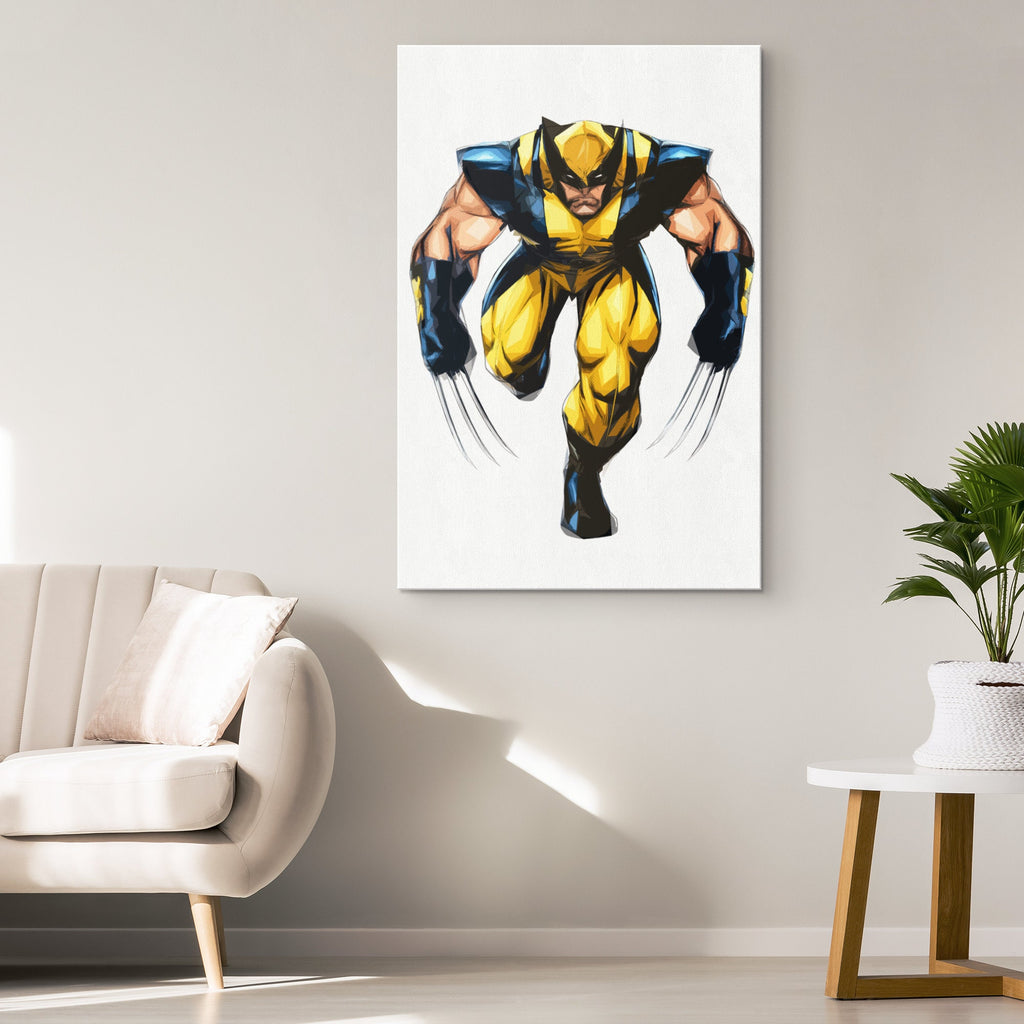 Wolverine X-Men Pop Art Illustration - Marvel Superhero Home Decor in Poster Print or Canvas Art