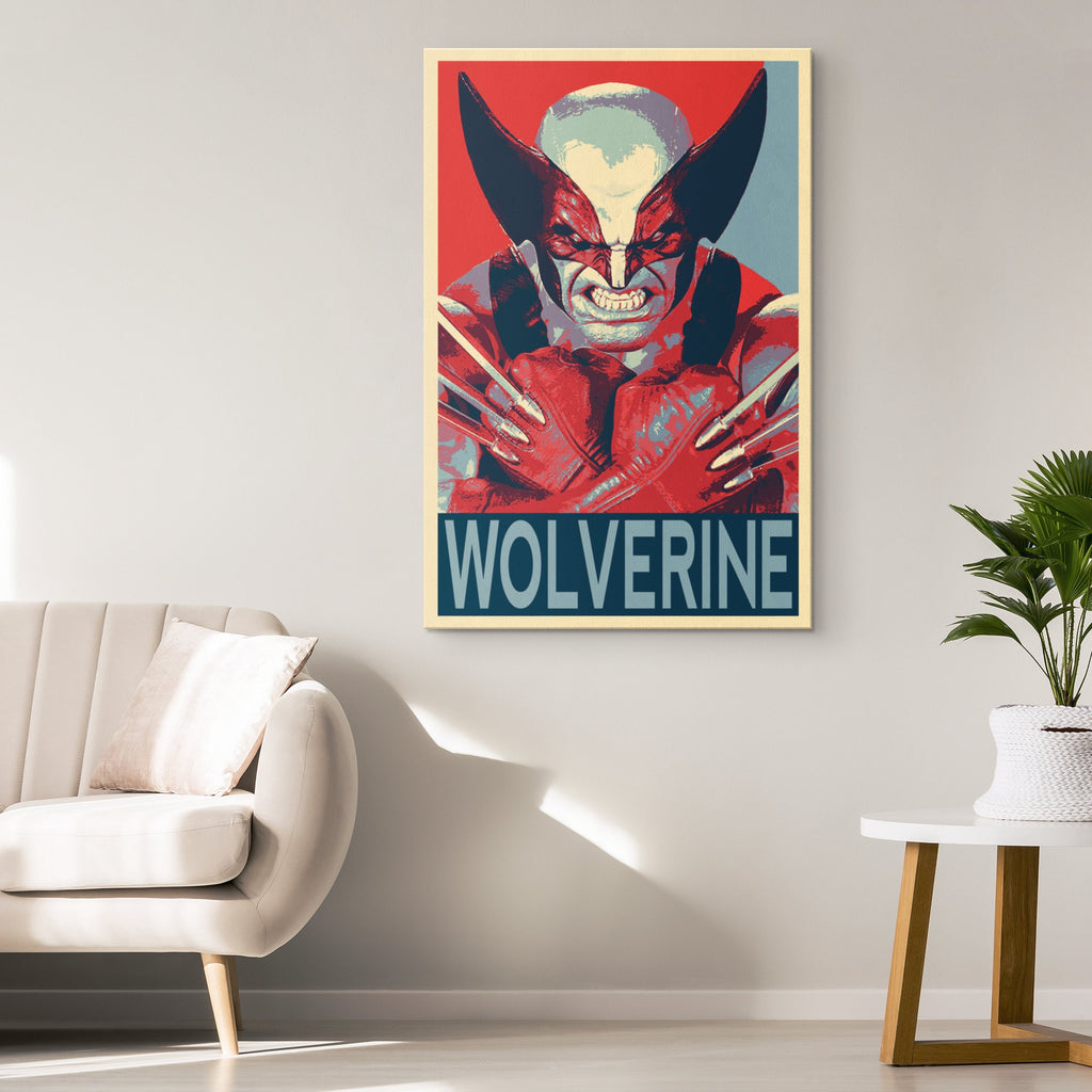 Wolverine X-Men Pop Art Illustration - Marvel Superhero Home Decor in Poster Print or Canvas Art