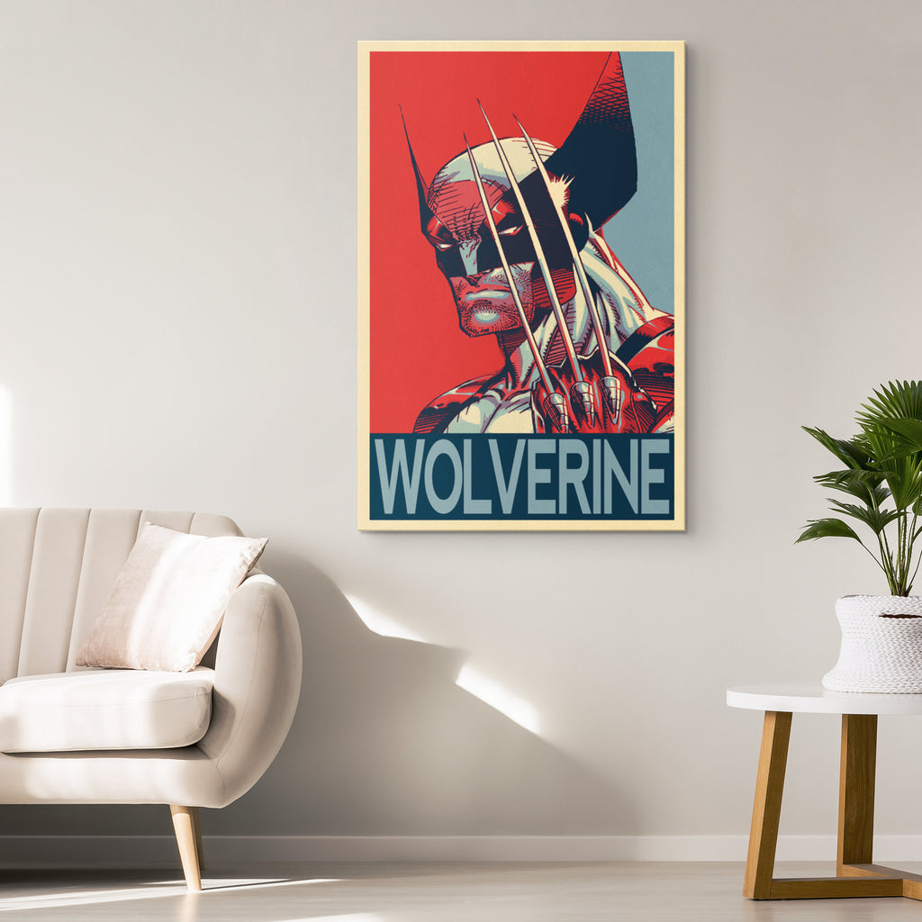 Wolverine X-Men Pop Art Illustration - Marvel Superhero Home Decor in Poster Print or Canvas Art