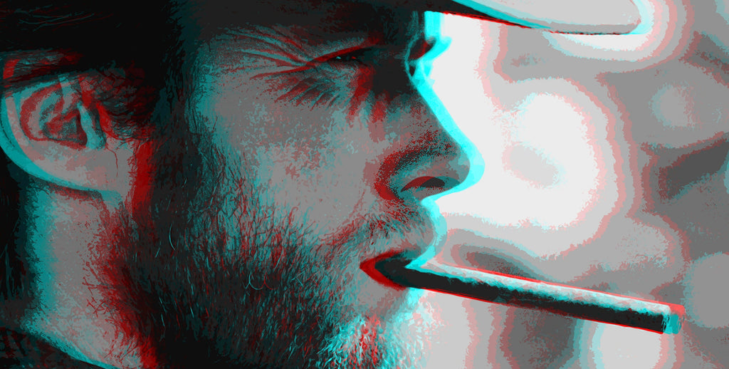 Retro 3D Clint Eastwood Pop Art Illustration - Cowboy Western Home Decor in Poster Print or Canvas Art