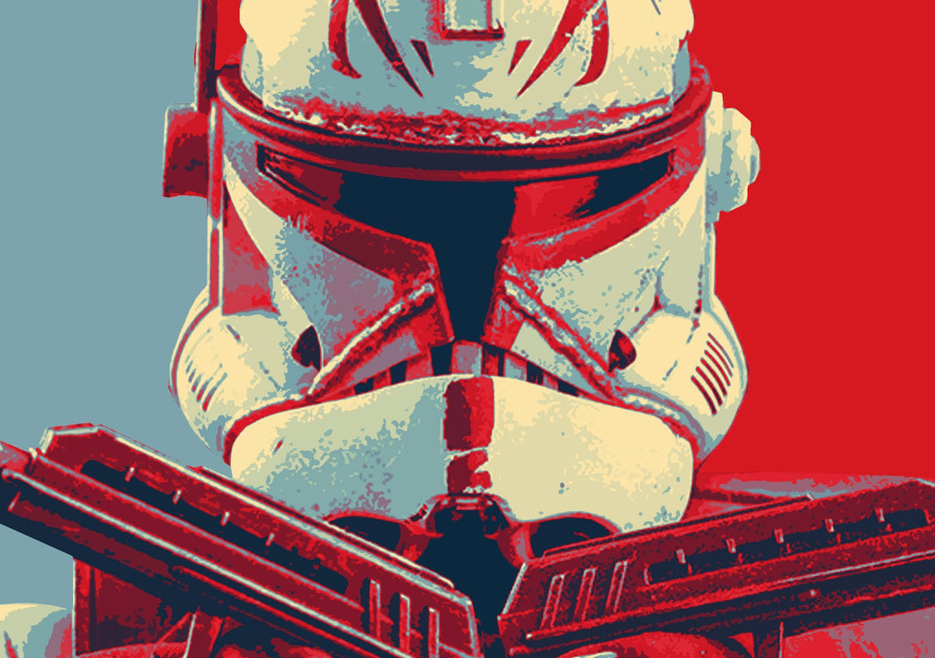 Captain Rex Pop Art Illustration - Star Wars Clone Wars Home Decor in Poster Print or Canvas Art