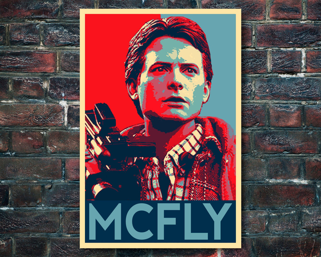Back to The Future Marty McFly Pop Art Illustration - Science Fiction Home Decor in Poster Print or Canvas Art