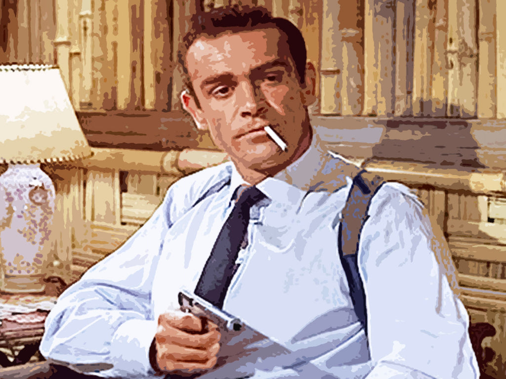 James Bond Sean Connery Pop Art Illustration - 007 Home Decor in Poster Print or Canvas Art