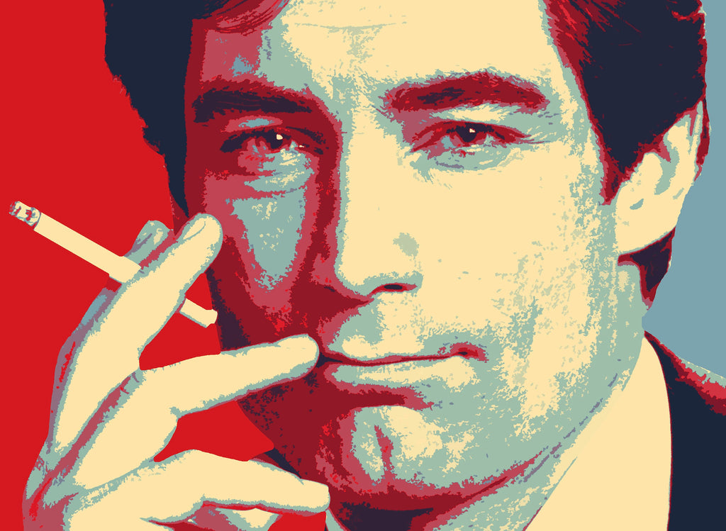 James Bond Timothy Dalton Pop Art Illustration - 007 Home Decor in Poster Print or Canvas Art