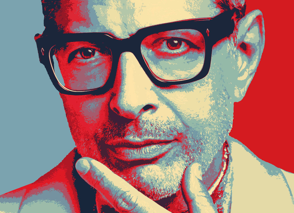 Jeff Goldblum Pop Art Illustration - Celebrity Home Decor in Poster Print or Canvas Art