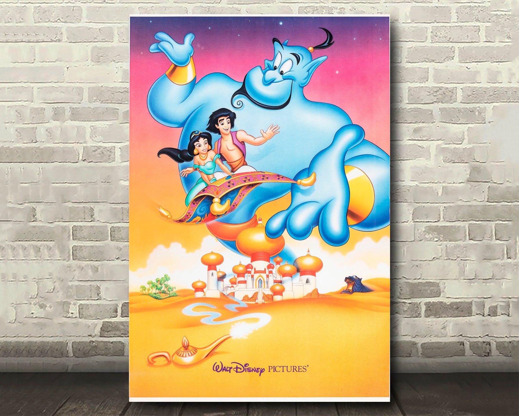 Aladdin Retro Aladdin 1992 Vintage Cartoon Poster Reprint – Rebel Pop Art