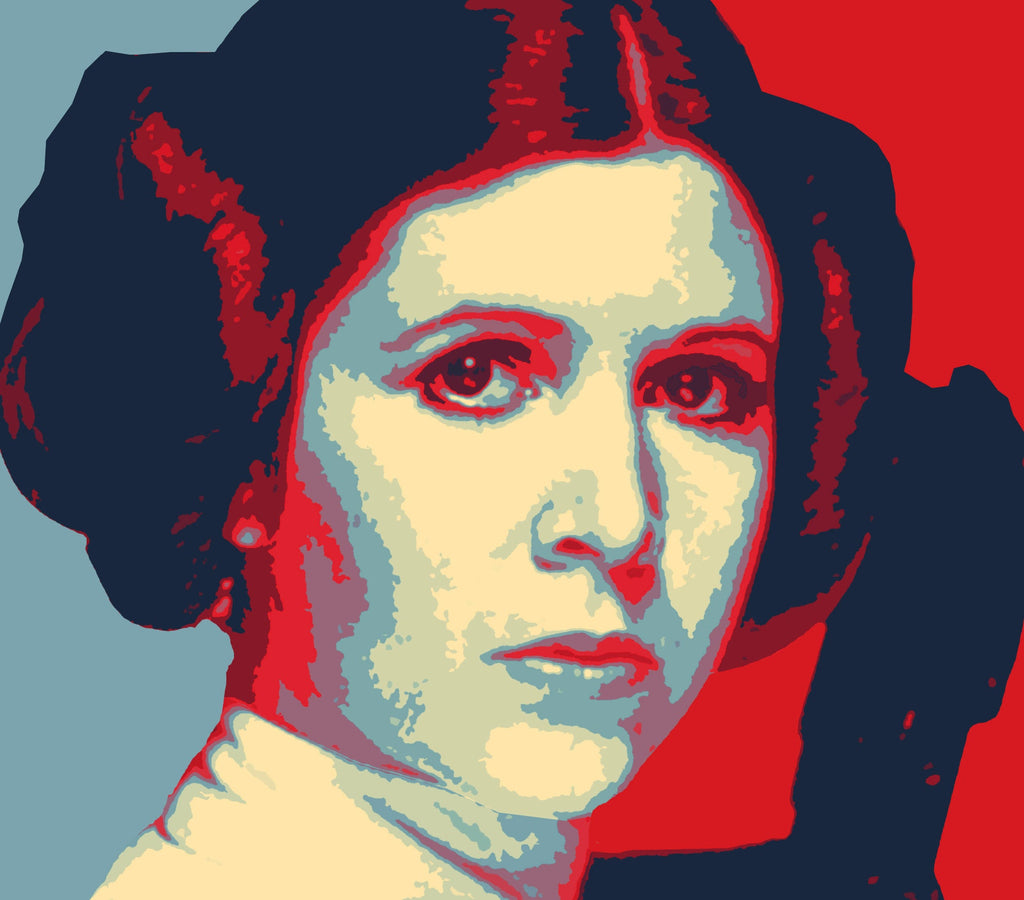 Princess Leia Pop Art Illustration - Star Wars Home Decor in Poster Print or Canvas Art