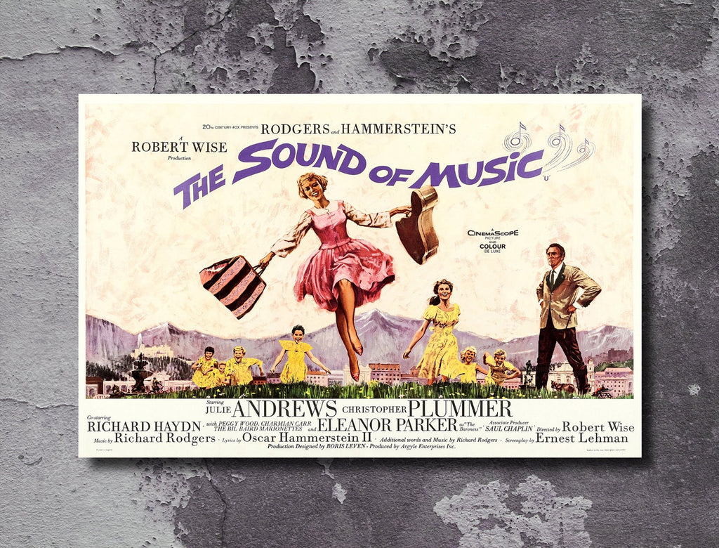 The Sound of Music 1965 Vintage Poster Reprint - Classic Hollywood Home Decor in Poster Print or Canvas Art