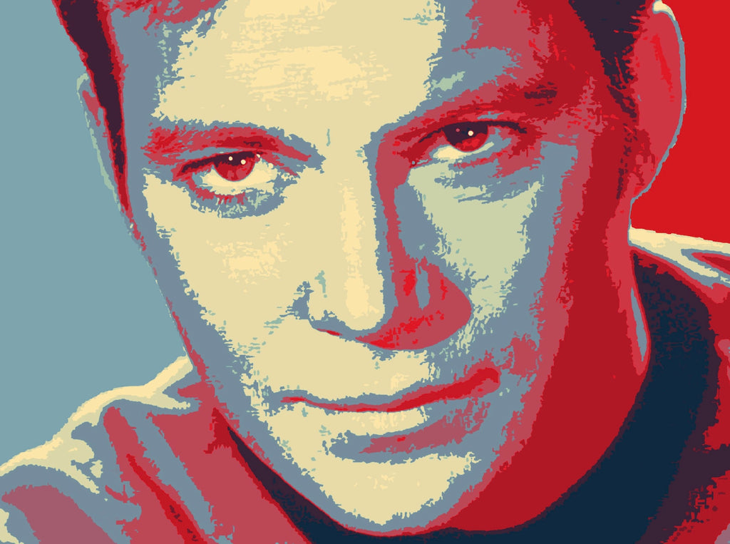 Captain Kirk Pop Art Illustration - Star Trek Home Decor in Poster Print or Canvas Art