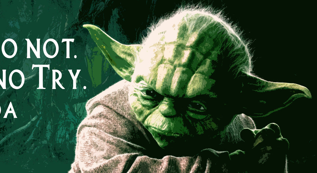 Yoda 'Do or do not' Quote Pop Art Illustration - Star Wars Home Decor in Poster Print or Canvas Art