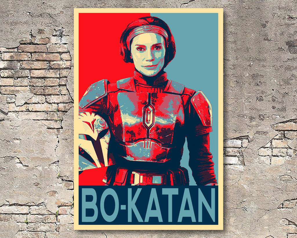 Bo-Katan Kryze Pop Art Illustration - Star Wars Mandalorian Home Decor in Poster Print or Canvas Art