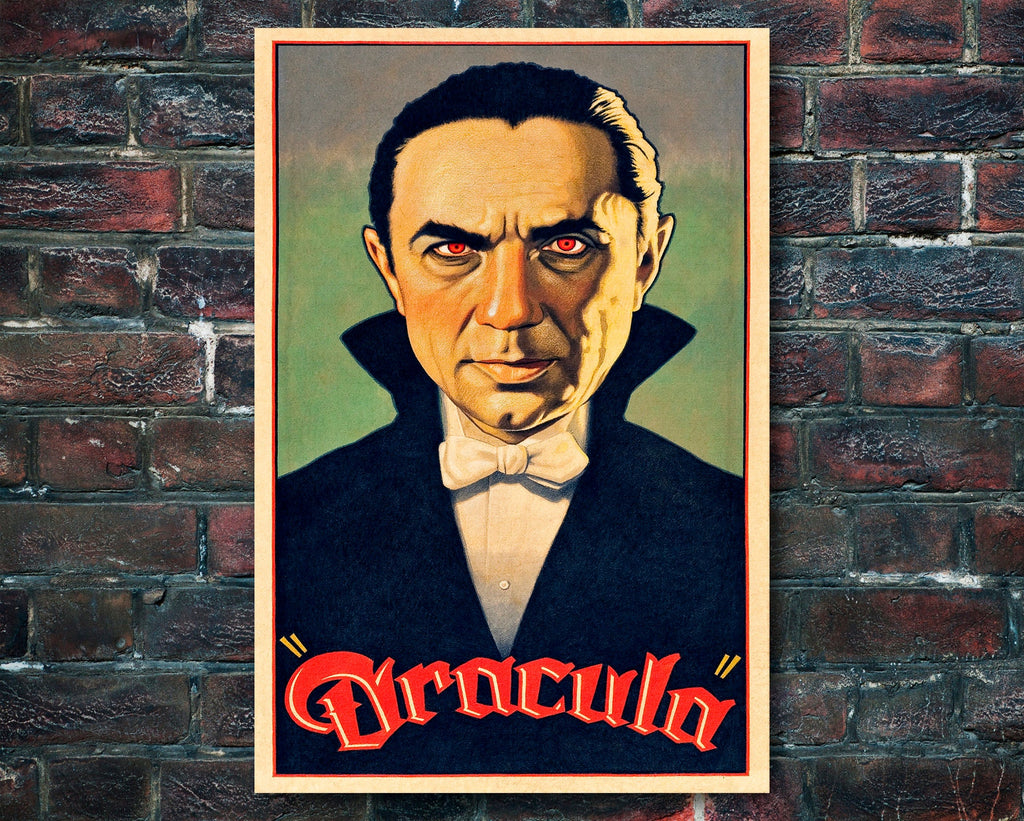 Dracula 1931 Vintage Movie Poster Reprint - Bela Lugosi Vampire Home Decor in Poster Print or Canvas Art