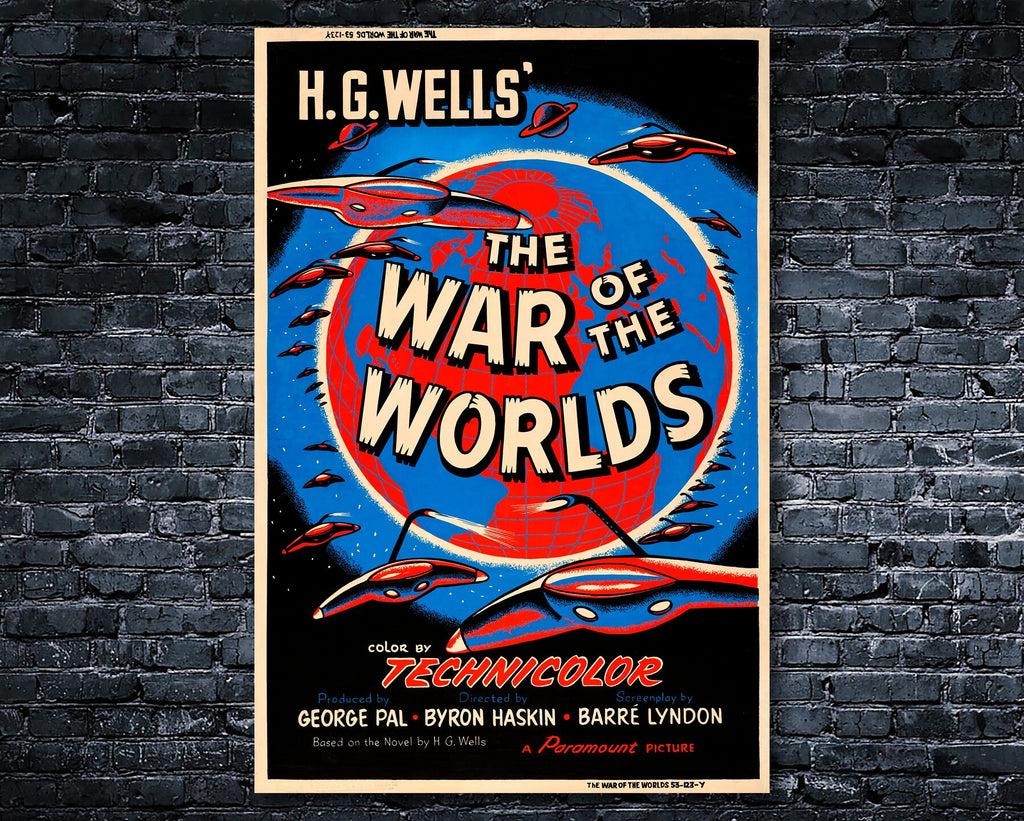 The War of the Worlds 1953 Vintage Poster Reprint - Science Fiction Home Decor in Poster Print or Canvas Art