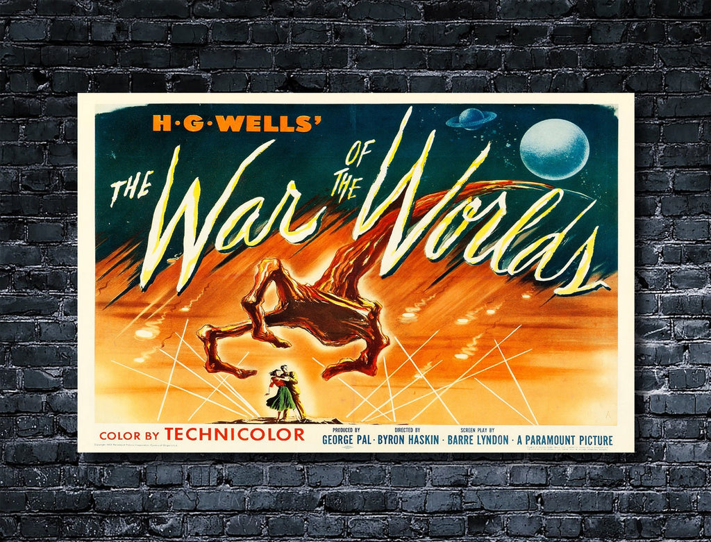 The War of the Worlds 1953 Vintage Poster Reprint - Science Fiction Home Decor in Poster Print or Canvas Art