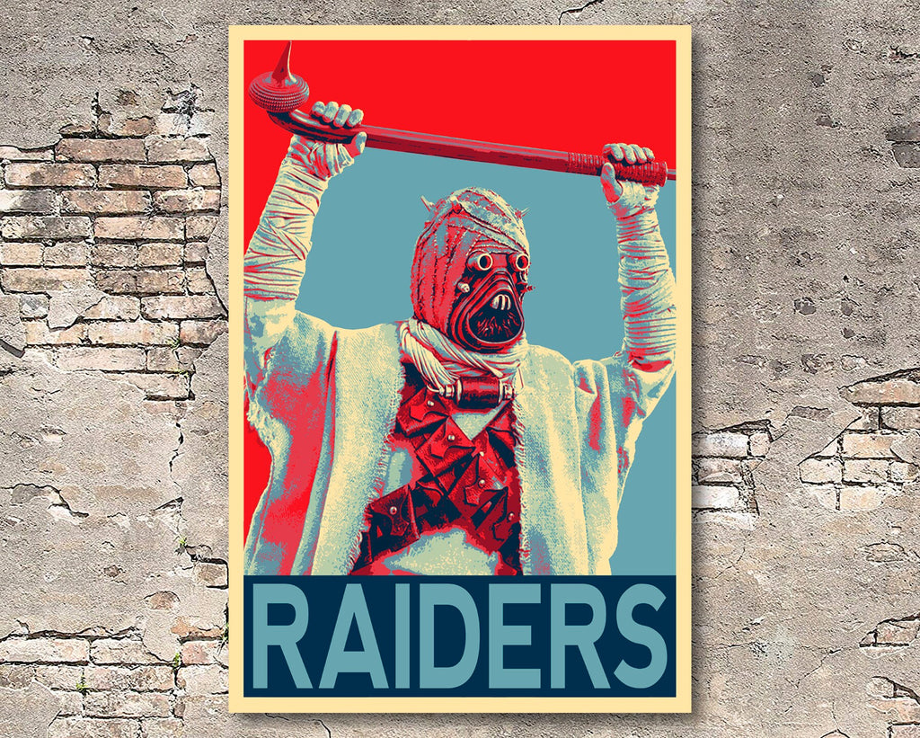 Tusken Raider Pop Art Illustration - Star Wars Home Decor in Poster Print or Canvas Art