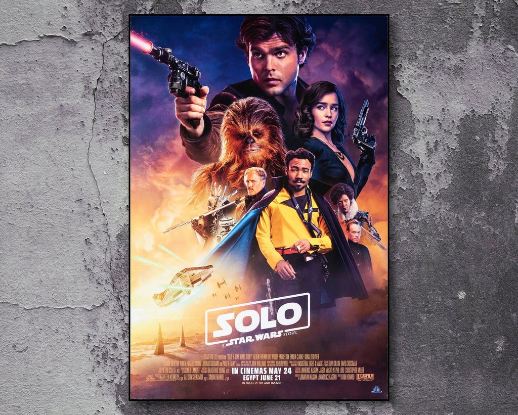 Solo: A Star Wars Poster Reprint - Retro Science Fiction Home Decor in Poster Print or Canvas Art