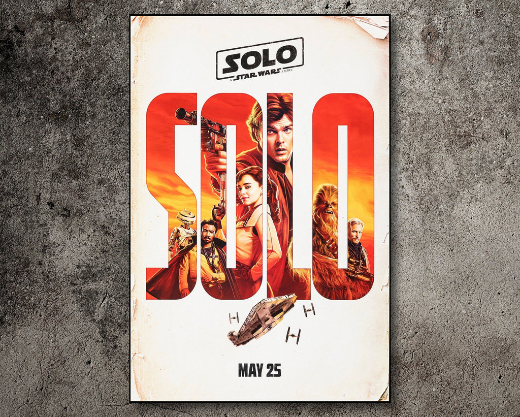 Solo: A Star Wars Poster Reprint - Retro Science Fiction Home Decor in Poster Print or Canvas Art