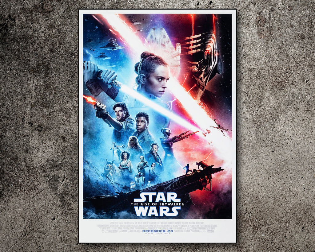 Star Wars: The Rise of Skywalker Poster Reprint - Science Fiction Home Decor in Poster Print or Canvas Art