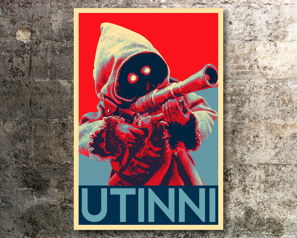 Jawa 'Utinni' Pop Art Illustration - Star Wars Home Decor in Poster Print or Canvas Art