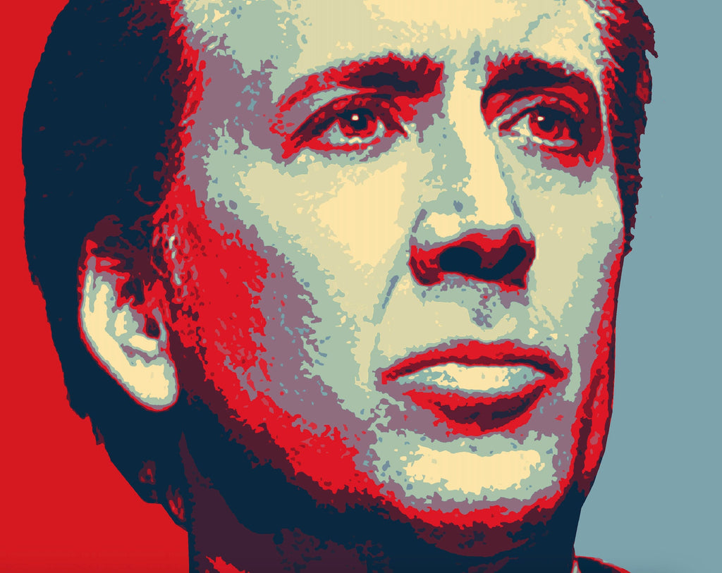 Nicolas Cage Pop Art Illustration - Celebrity Home Decor in Poster Print or Canvas Art