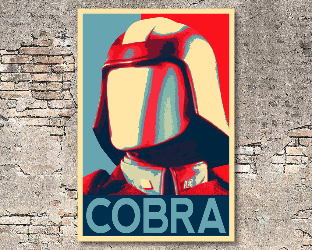 Cobra Commander Pop Art Illustration - G.I. Joe Cartoon Home Decor in Poster Print or Canvas Art