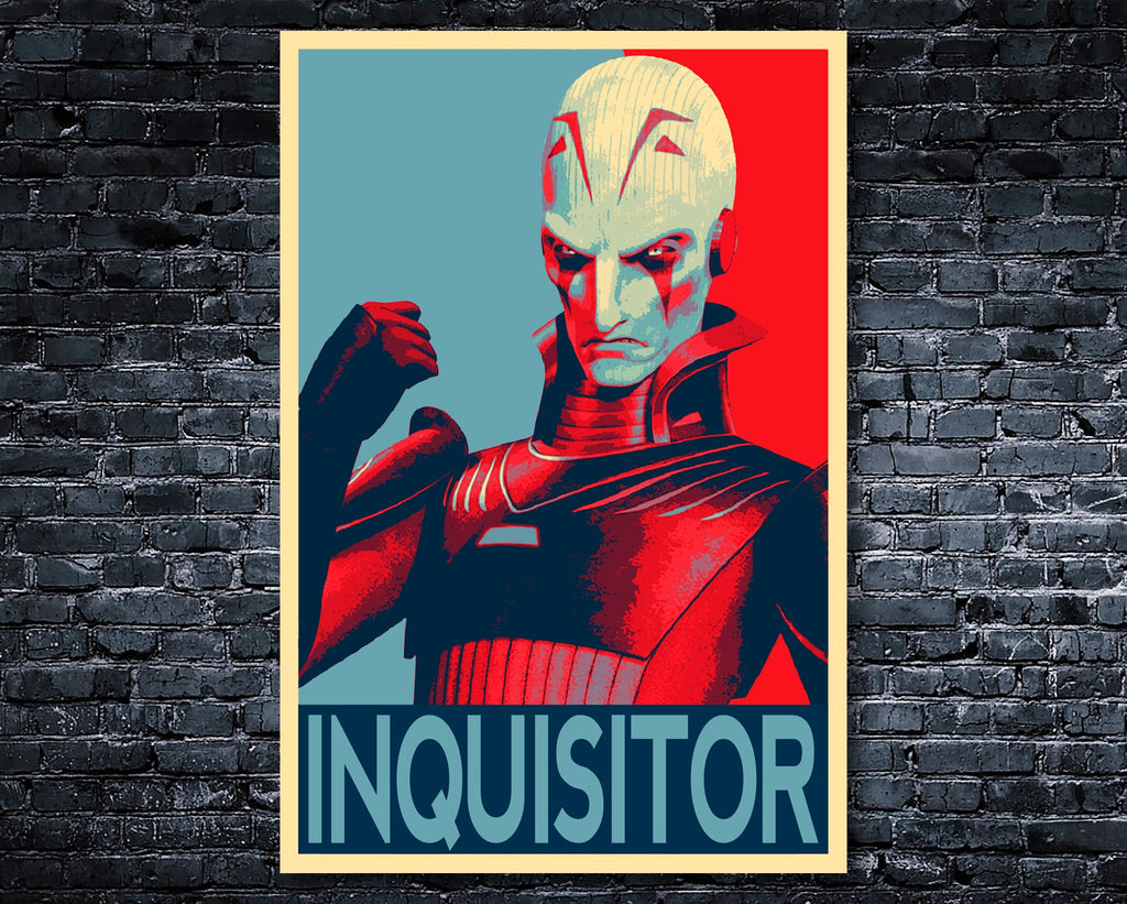 The Grand Inquisitor Pop Art Illustration - Star Wars Rebels Cartoon Home Decor in Poster Print or Canvas Art