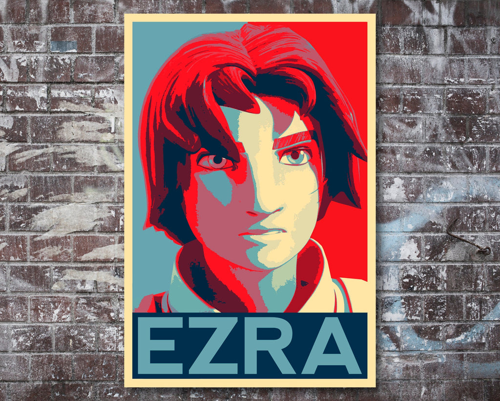Ezra Bridger Pop Art Illustration - Star Wars Rebels Cartoon Home Decor in Poster Print or Canvas Art