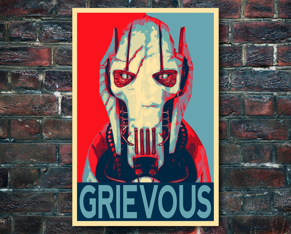 General Grievous Pop Art Illustration - Star Wars Home Decor in Poster Print or Canvas Art