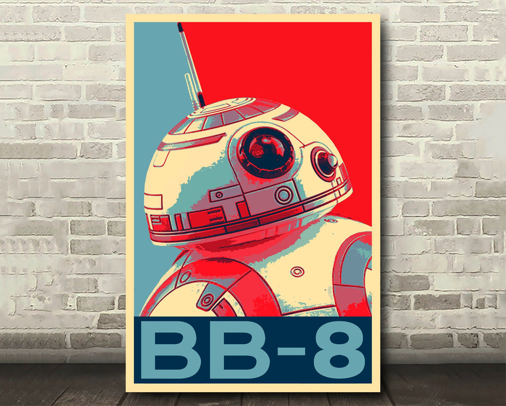 BB-8 Droid Pop Art Illustration - Star Wars Home Decor in Poster Print or Canvas Art