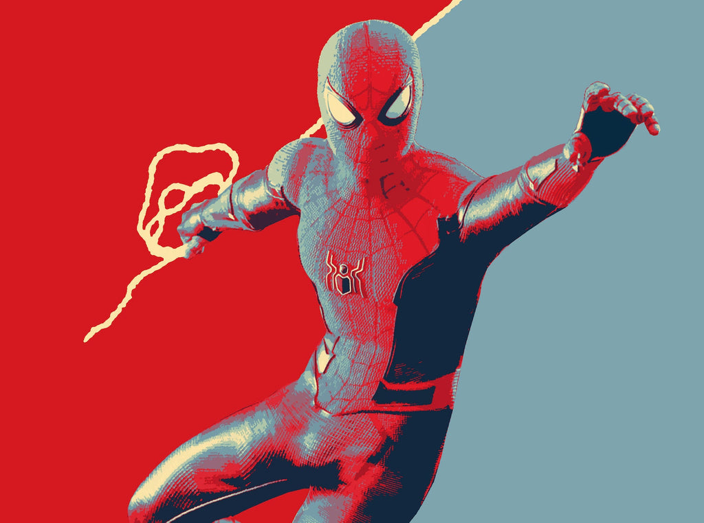 Spider-Man Pop Art Illustration - Marvel Avengers Superhero Home Decor in Poster Print or Canvas Art