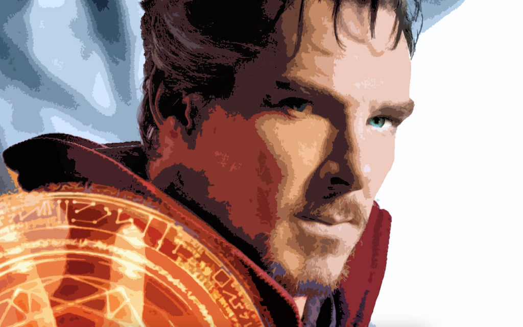 Doctor Strange Pop Art Illustration - Marvel Superhero Home Decor in Poster Print or Canvas Art