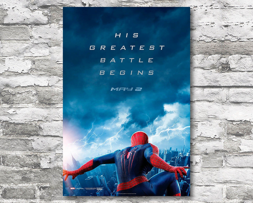 The Amazing Spider-Man 2 2014 Poster Reprint - Marvel Avengers Superhero Home Decor in Poster Print or Canvas Art