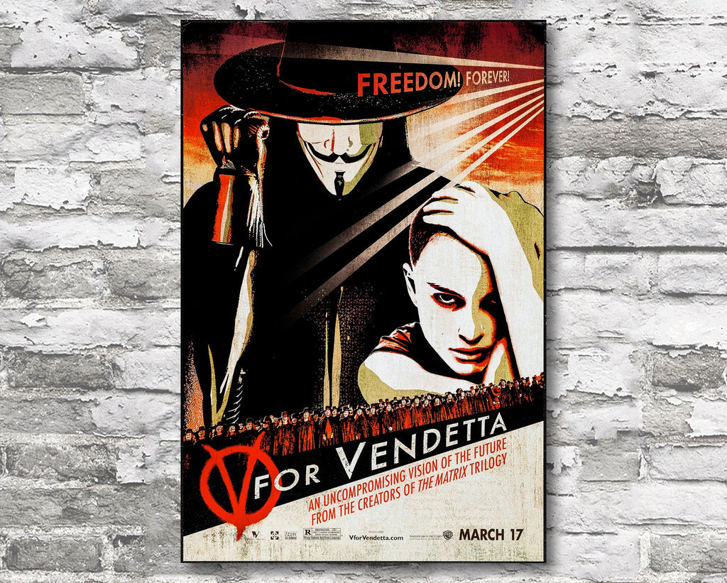 V for Vendetta 2005 Poster Reprint - Revolution Superhero Comic Book Home Decor in Poster Print or Canvas Art