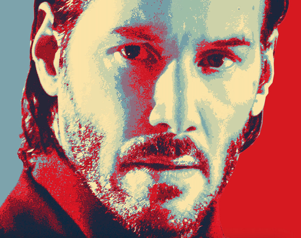 John Wick Pop Art Illustration - Keanu Reeves Home Decor in Poster Print or Canvas Art