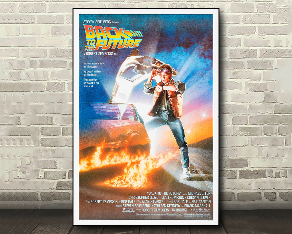 Back to the Future 1985 Vintage Poster Reprint - Science Fiction Home Decor in Poster Print or Canvas Art