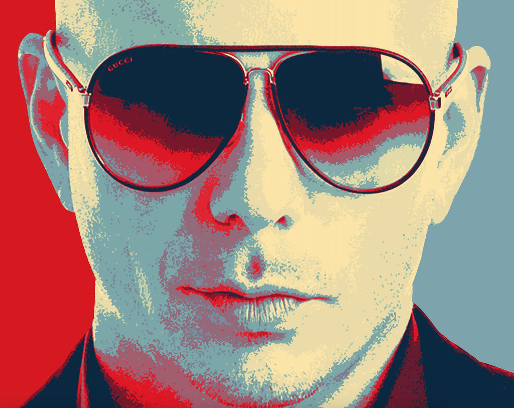 Pitbull Pop Art Illustration - Miami Latin Hip Hop Music Icon Home Decor in Poster Print or Canvas Art